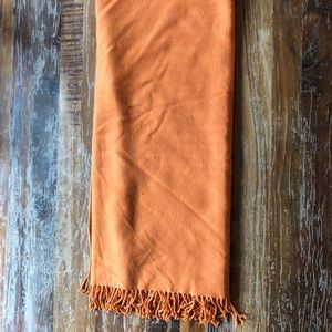 Pottery Barn Acrylic Throw Good Condition - Orange